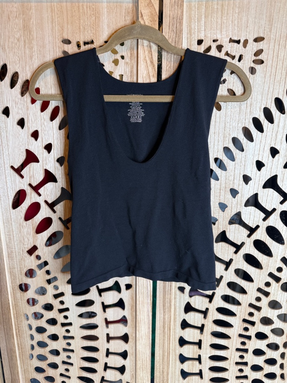 Free People Women's Black Scoop Neck Tank Top
